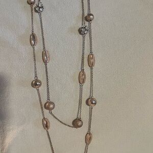 Elegant Rose Gold & Silver Necklace